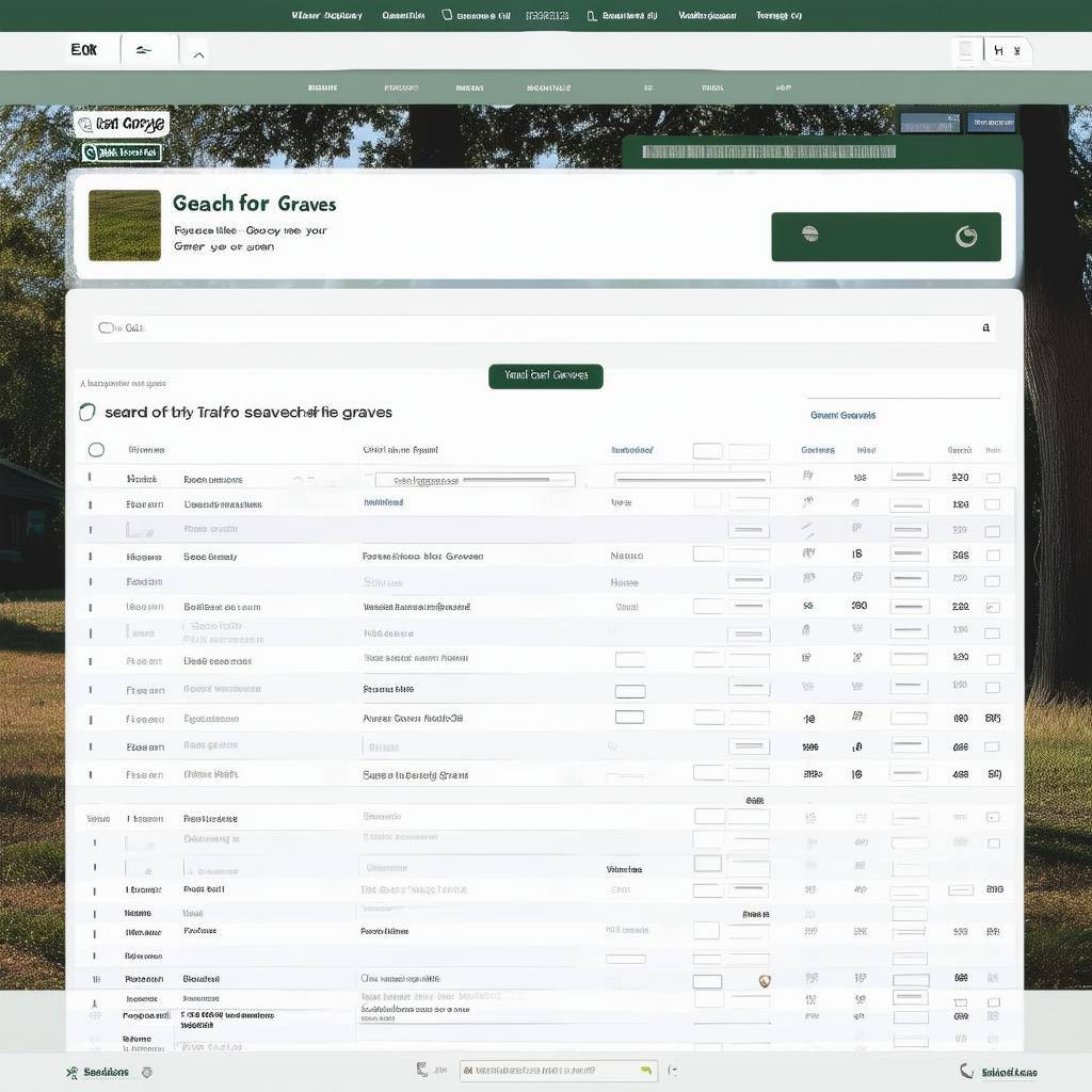 A Lookup Page To Search For Graves On A Website